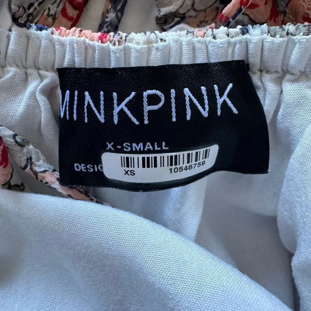 MINKPINK x Revolve Floral Puff Sleeve Sundress XS